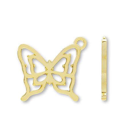 Resin frame butterfly No.1 gold