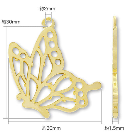 レジンフレーム 蝶 No.2 ゴールド