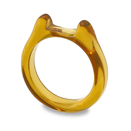 Ring stand resin stone seat No.2 clear brown