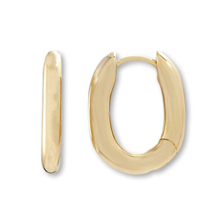 デザインピアス フープ オーバル ゴールド