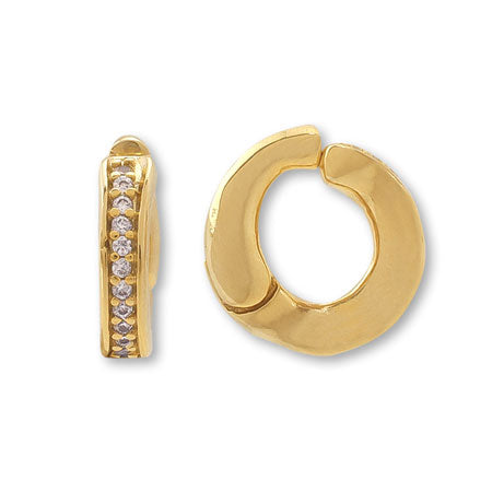Ear cuff spring type No.1 cubic zirconia/G
