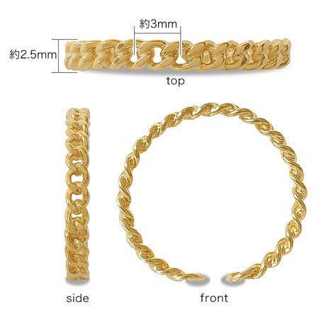 Ring stand (ear cuff) Chain 1 Rhodium color