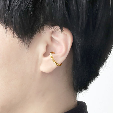 Ring stand (ear cuff) Chain 1 Rhodium color
