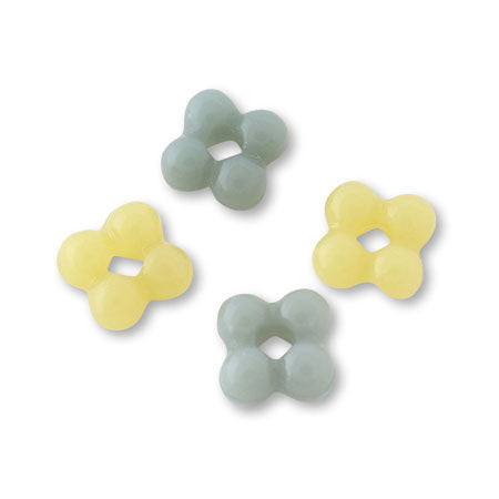 アクリル ドイツ製 プチフラワー シトロンイエロー/モスグリーン【アウトレット】