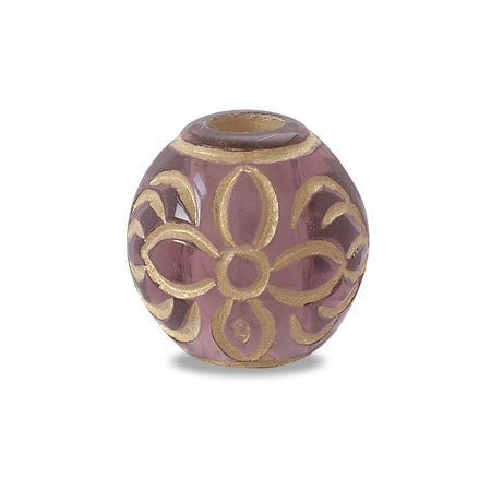 Acrylic German Maru Flower Cleared Plum/G