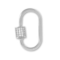 メタルリング オーバルパヴェ ネジ式3 ロジウムカラー【アウトレット】