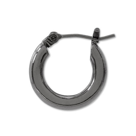 ピアス チタンフープチャンキー ブラック