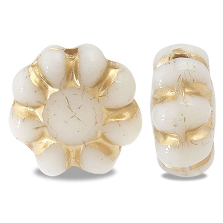 Czech Flower 2 Ivory/G