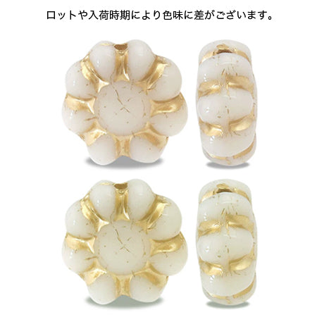 Czech Flower 2 Ivory/G