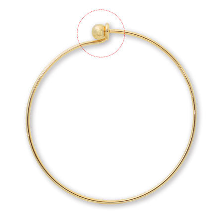 Wire bracelet screw stopper gold