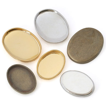 ミール皿 カン無(楕円) 金古美