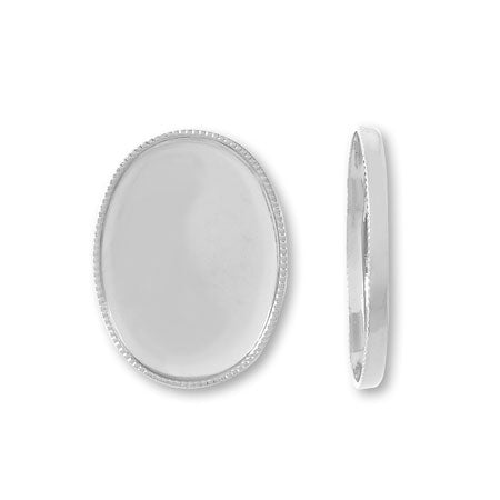ミール皿 カン無(楕円) ロジウムカラー