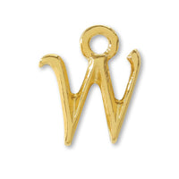 Charm initial basic w Gold