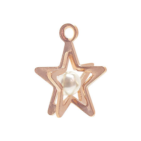 Metal charm T-110 Pink Gold