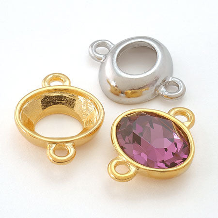 キャスト石座 #4120 横2カン ロジウムカラー