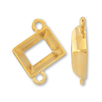Cast stone seat #4527 diagonal 2 rings gold