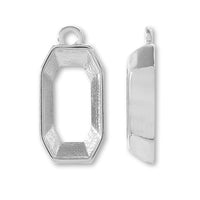 Cast stone seat #4595 1 ring rhodium color
