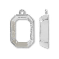 Cast stone seat #4610 1 ring rhodium color