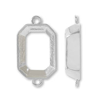 Cast stone seat #4610 2 rings rhodium color