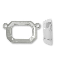 Cast stone seat #4610 Horizontal top 2 rings Rhodium color
