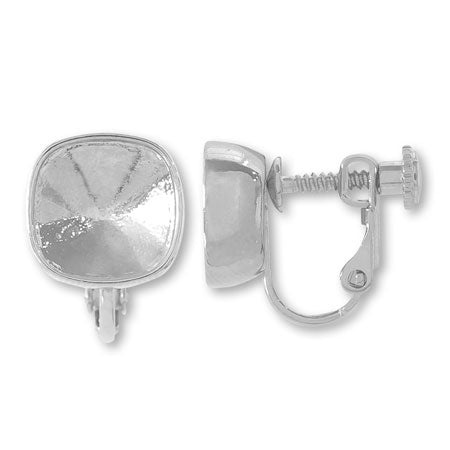 イヤリング ネジバネ 石座 #4470 10mm ロジウムカラー