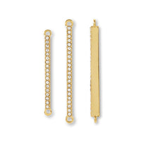 メタルスティック石付 幅広 2カン クリスタル/G【アウトレット】