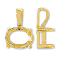 バチカン付石座 オーバル  #4120 横 8×6mm用 ゴールド