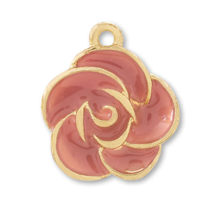 Charm Rose 1 ring Red/G