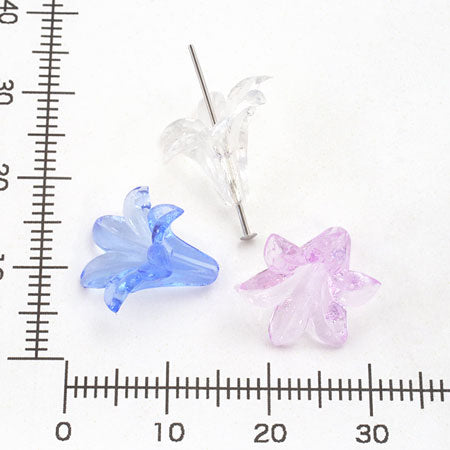 アクリル ドイツ製 花27 クリアピンク