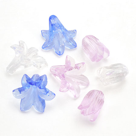 アクリル ドイツ製 花27 クリアピンク