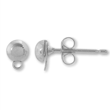 Stainless steel earrings with ring fabric (SUS316L)