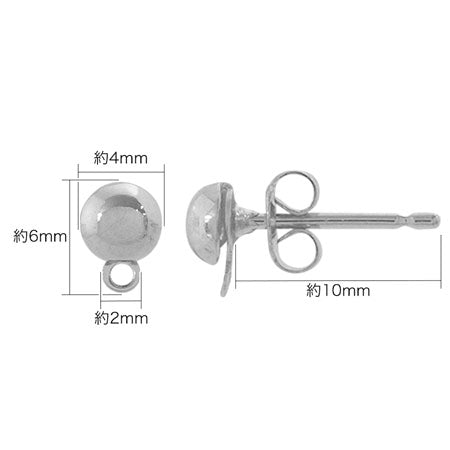 Stainless steel earrings with ring fabric (SUS316L)