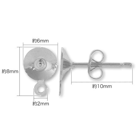 Stainless steel earrings with two pieces