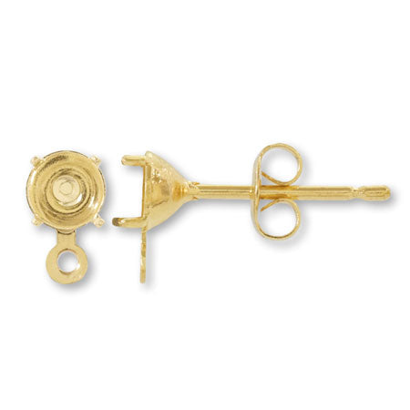 Stainless steel earrings with stone ring