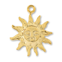 真鍮チャーム 太陽 ゴールド