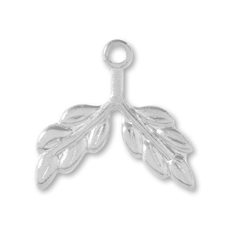 Metal parts Leaf Futaba 2 Rhodium color