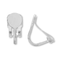 Soft fit earrings round plate rhodium color