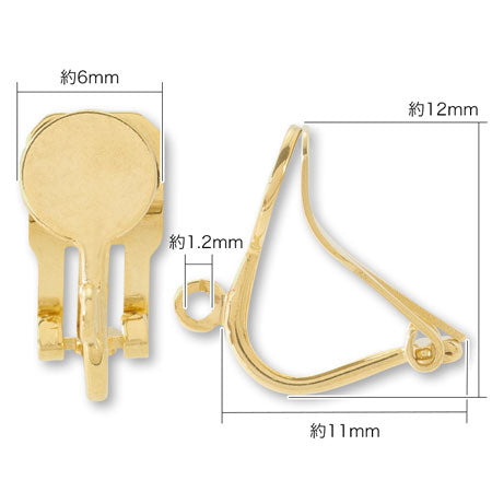 Soft fit earrings with round ring, gold