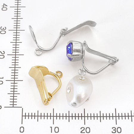Soft fit earrings with round ring, gold