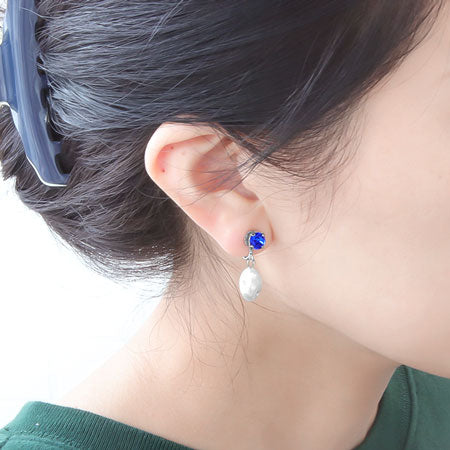 ソフトフィットイヤリング 丸皿カン付 ロジウムカラー