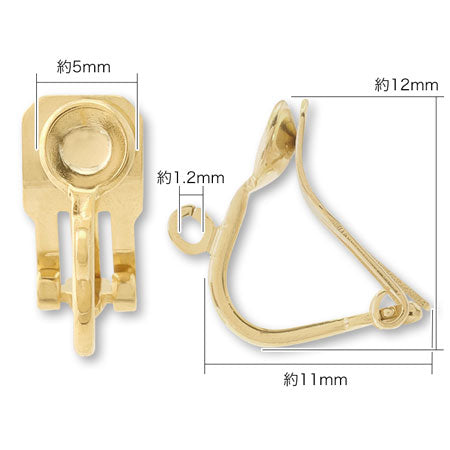 Soft fit Earrings rhodium collar for round collar