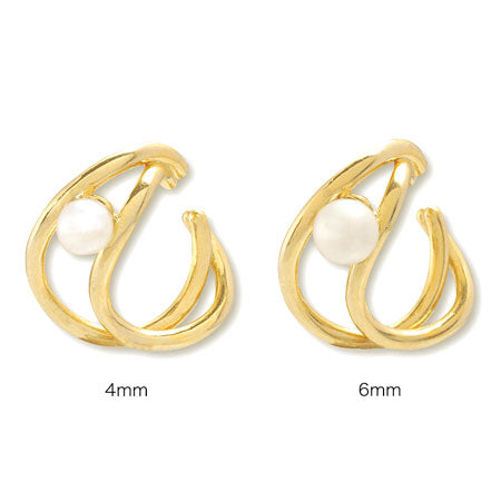 イヤーカフ 芯立付 No.2 ロジウムカラー