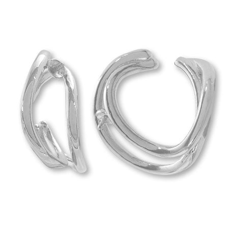 Ear cuff with core stand No.2 Rhodium color