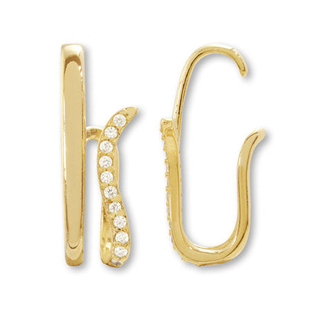 Ear cuff deformation 8 cubic zirconia/G