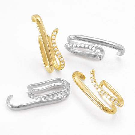 イヤーカフ 変形8 キュービックジルコニア/RC