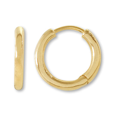 Design earrings hoop round gold