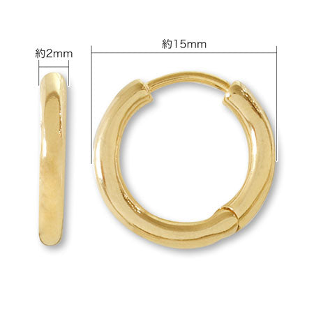 Design earrings hoop round gold
