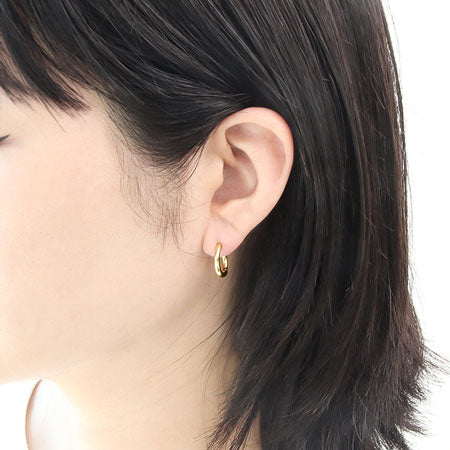 デザインピアス フープ ラウンド ゴールド