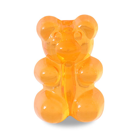 アクリルビーズ クマ オレンジ