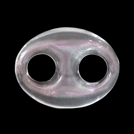 アクリル ドイツ製 オーバル2穴 クリスタルABパール【アウトレット】